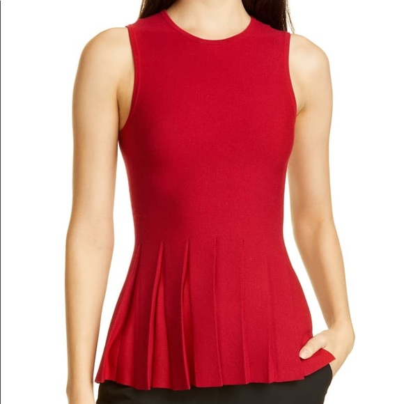 Theory Tops - NWT Theory Dark Crimson Prosecco Peplum Top Small